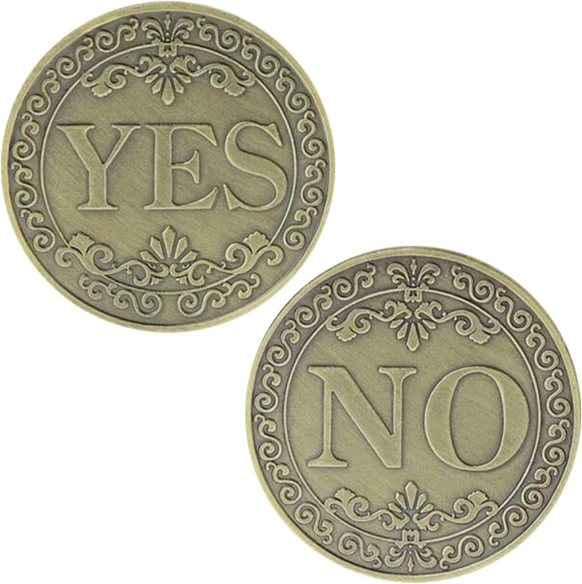 HARMILIY Commemorative Coin Floral YES NO Letter YES or NO decision lucky coin collection Arts Gifts Souvenir