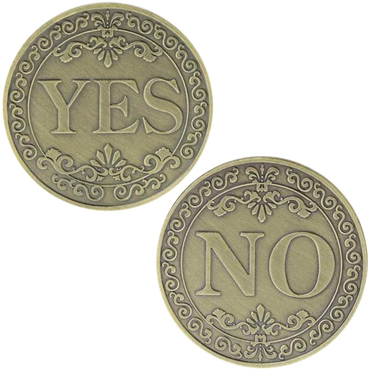 Commemorative Coin Floral YES NO Letter YES or NO decision lucky coin collection Arts Gifts Souvenir