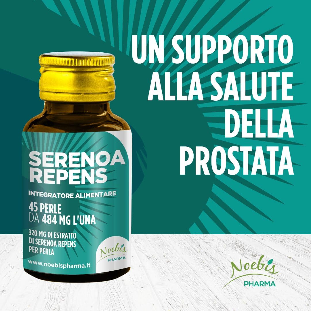 Serenoa Repens 45 Perle Softgels - Estratto 320 mg per Perla - Noebis Pharma (Confezione da 1)