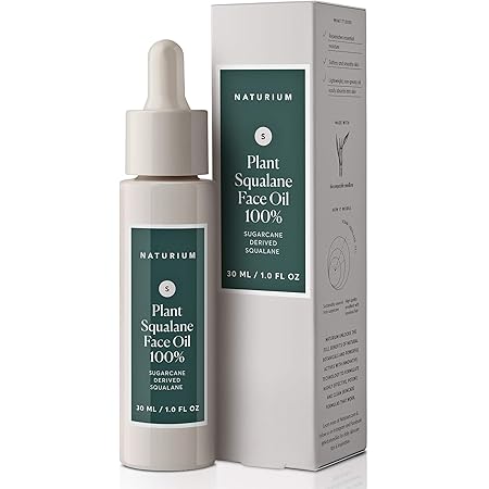 Naturium Plant Squalane Face Oil 100%, With Sugarcane Derived Squalane, Lightweight & Hydrating, 1 oz
