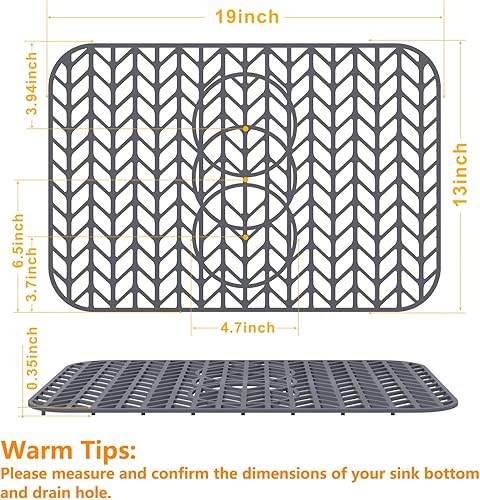 Miniatura 3 de Protectores de fregadero para fregadero de cocina de 16 x 12 pulgadas, 18 x 12 pulgadas, 19 x 13 pulgadas, 24 x 12.5 pulgadas, 26 x 14 pulgadas, 28