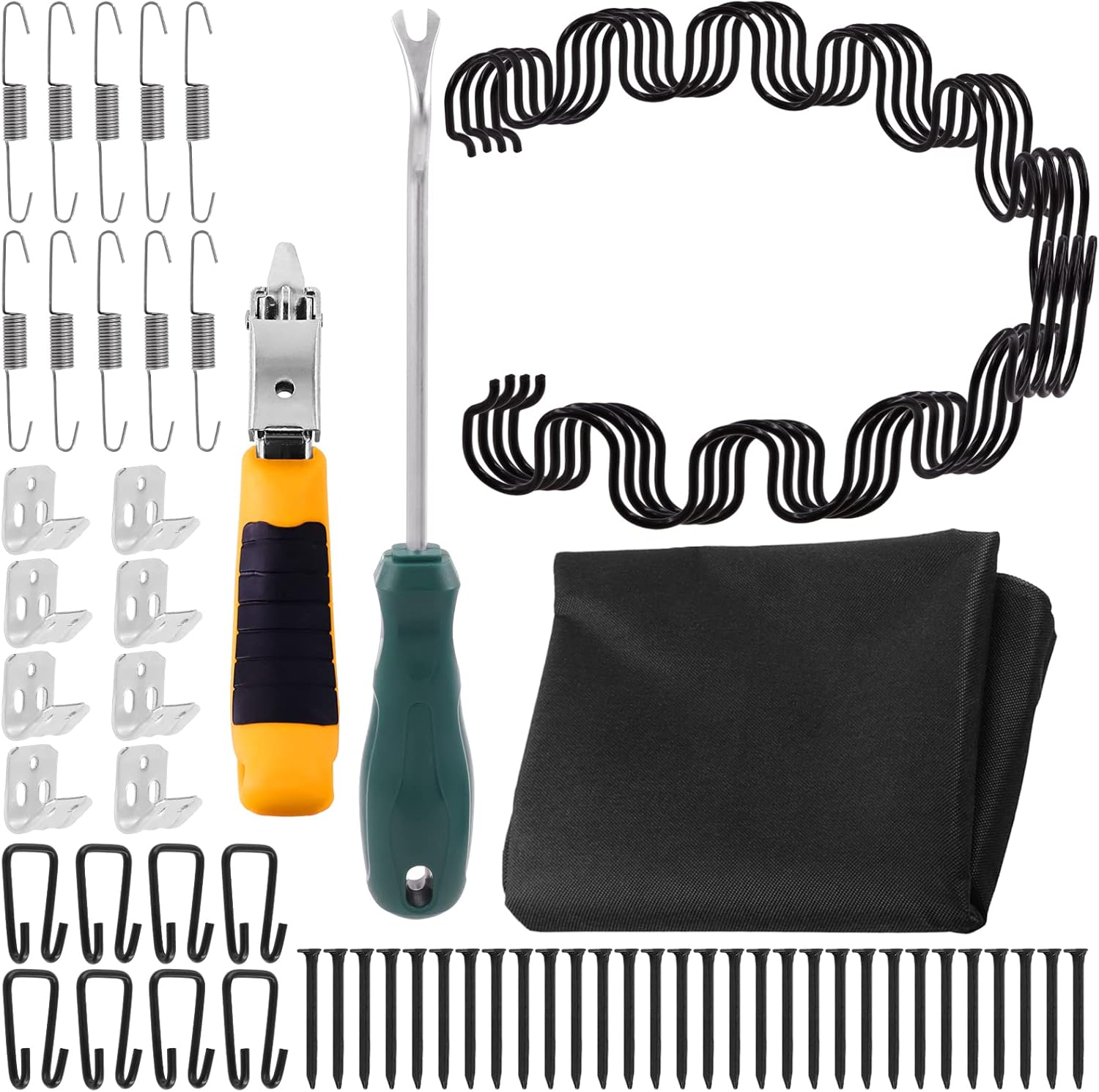 Wokape 63Pcs Couch Spring Repair Kit, 27" No Sag Springs, S