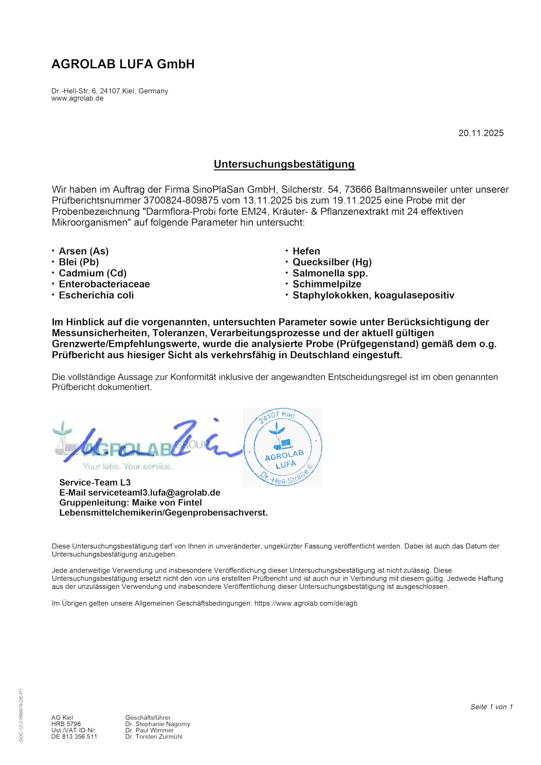 Darmflora-Probi forte EM24 | 24 lebende Bakterienstämme | 30 Mrd. KBE | sofort koloniebildend | 500 ml | natürlicher Herstellungsprozess