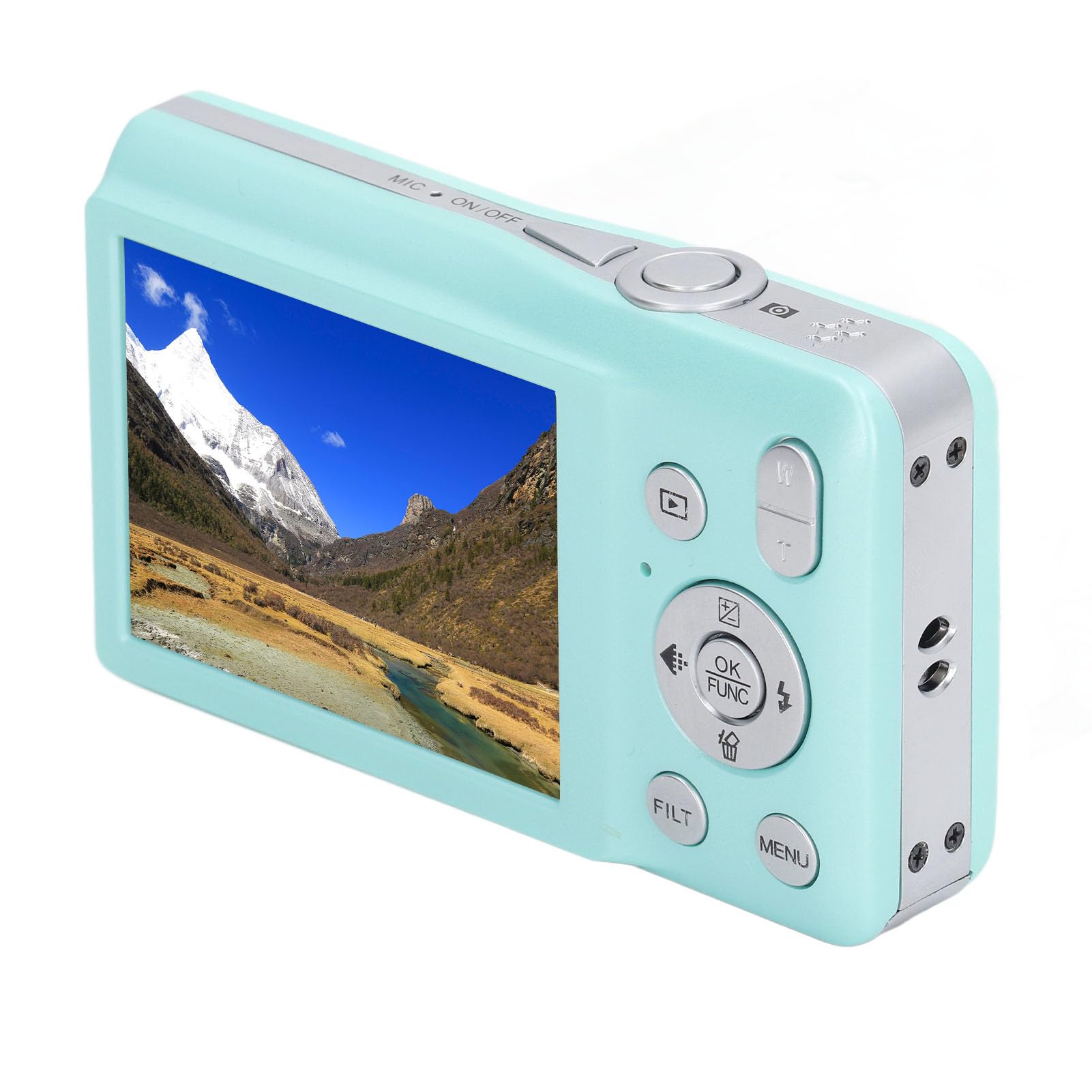 Appareil Photo Numérique, Appareil Photo Compact 68MP 16X Zoom avec écran 2,7 Pouces, Prise en des Selfies, Reconnaissance Faciale et Détection des Sourires, pour