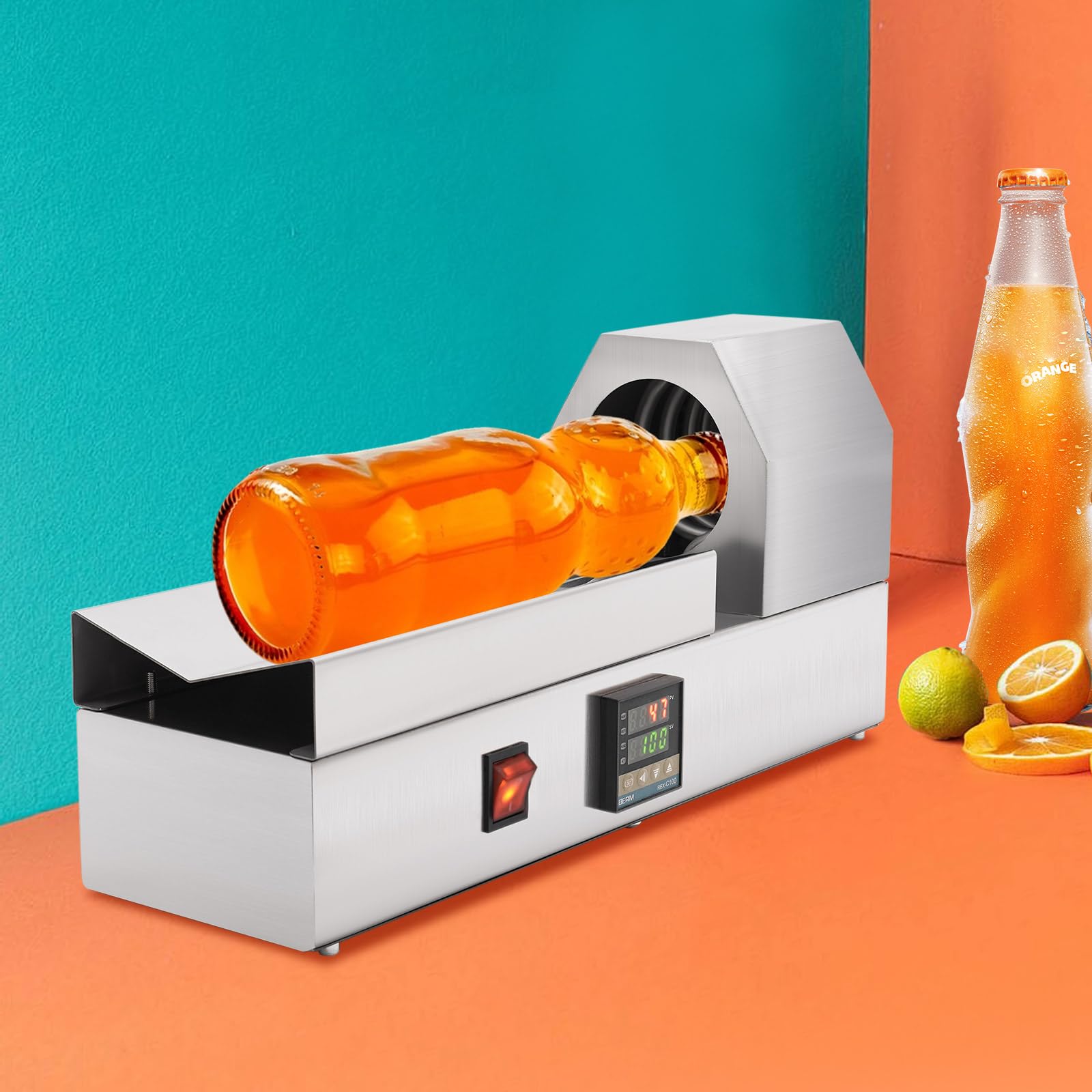 PVC Schrumpfmaschine für Flaschen mit Heizloch von 70mm für PVC Kapseln manuelle Temperaturregelung für Weinflaschen geeignet schnelle 2-3 Sekunden Schrumpfzeit