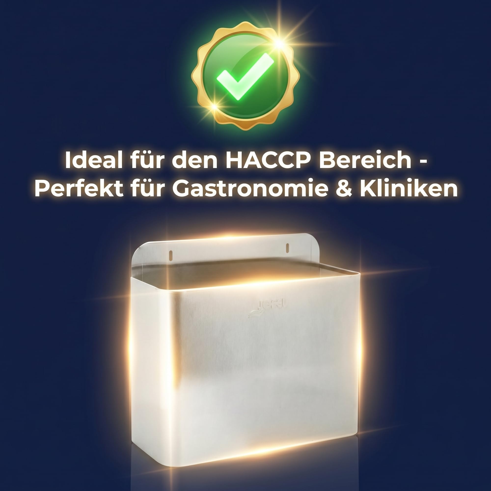 Jofel Wandabfallbehälter Edelstahl 10L - Kompakter Wandmülleimer für Gewerbe, Gastronomie & Krankenhäuser - Abnehmbarer Abfalleimer zur leichten Reinigung, Satiniert, 280x325x130 mm
