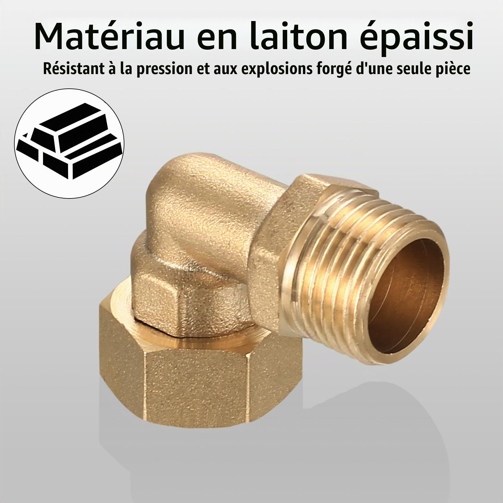 Lot De 4 Raccords Cuivre Coude 90° – Diamètre Intérieur 6,35 à 28,6 Mm