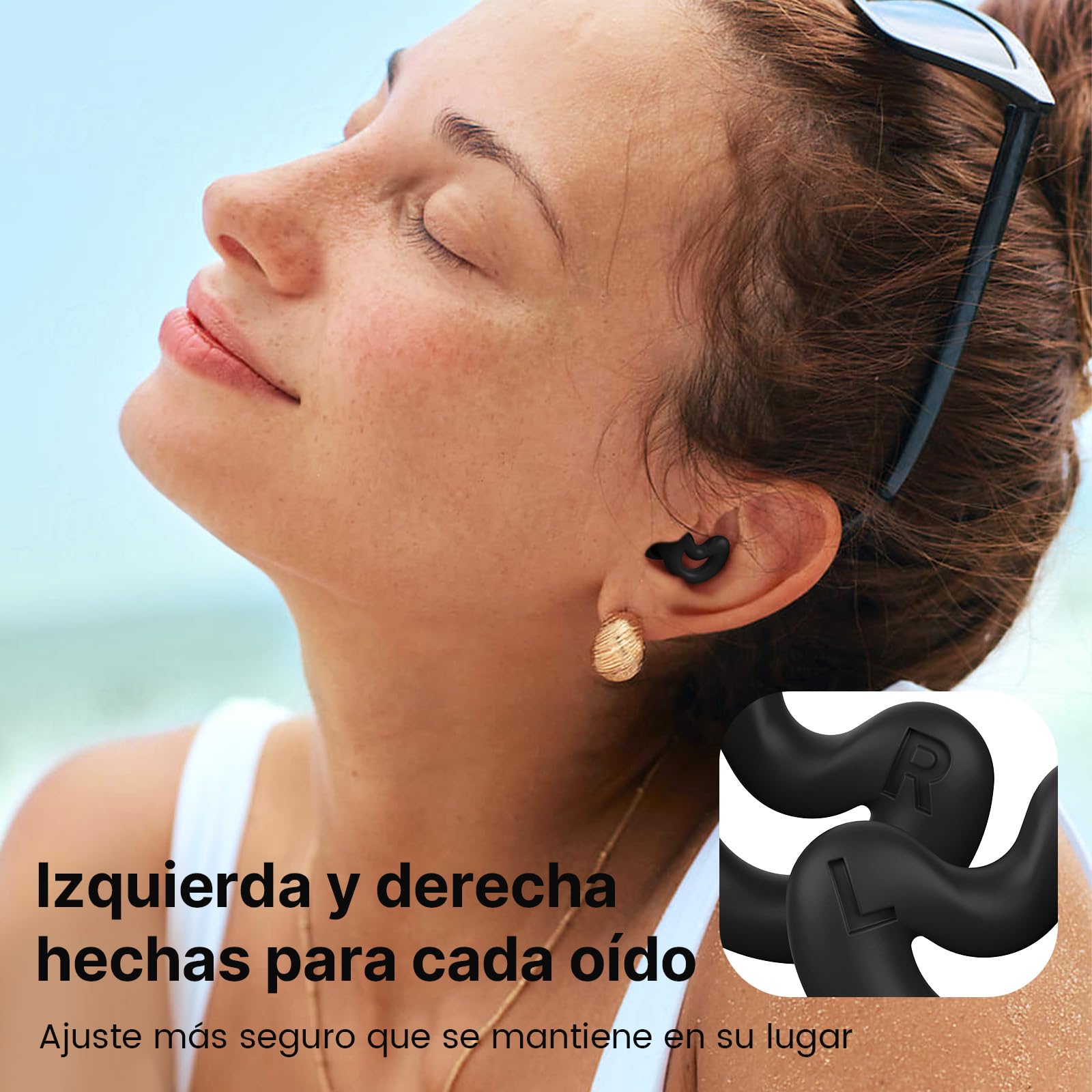Tapones para dormir, tapones con reducción de ruido de 40 dB para dormir, para quienes duermen de lado, contra los ronquidos, 10 puntas (XS/S/M/L/doble capa)