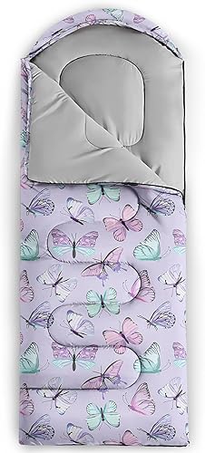 Vista 50 de Axolotl Moon Stars - Saco de dormir para niños, saco de dormir ligero y cálido para clima frío, saco de dormir portátil impermeable para camping