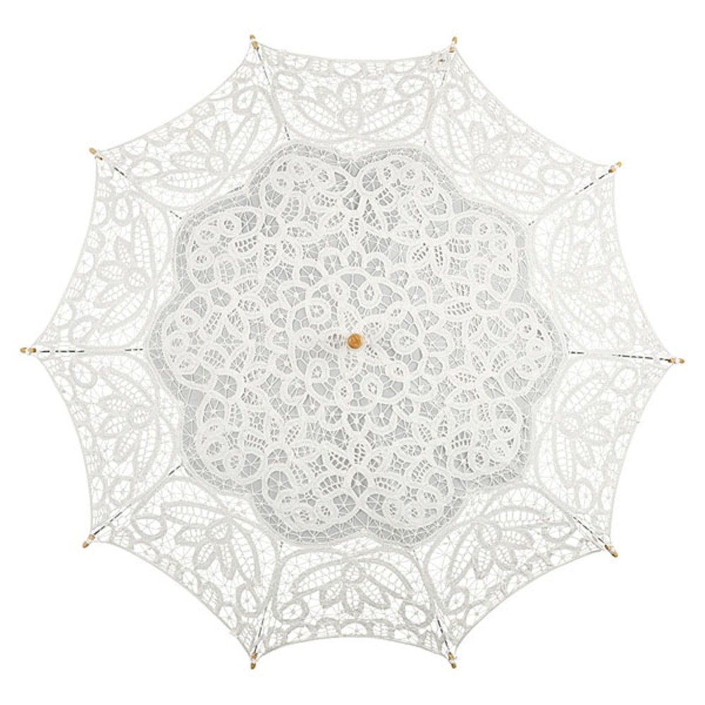 VON LILIENFELD Vivienne Sonnenschirm Spitze Hochzeitsschirm Brautschirm Accessoire elfenbein