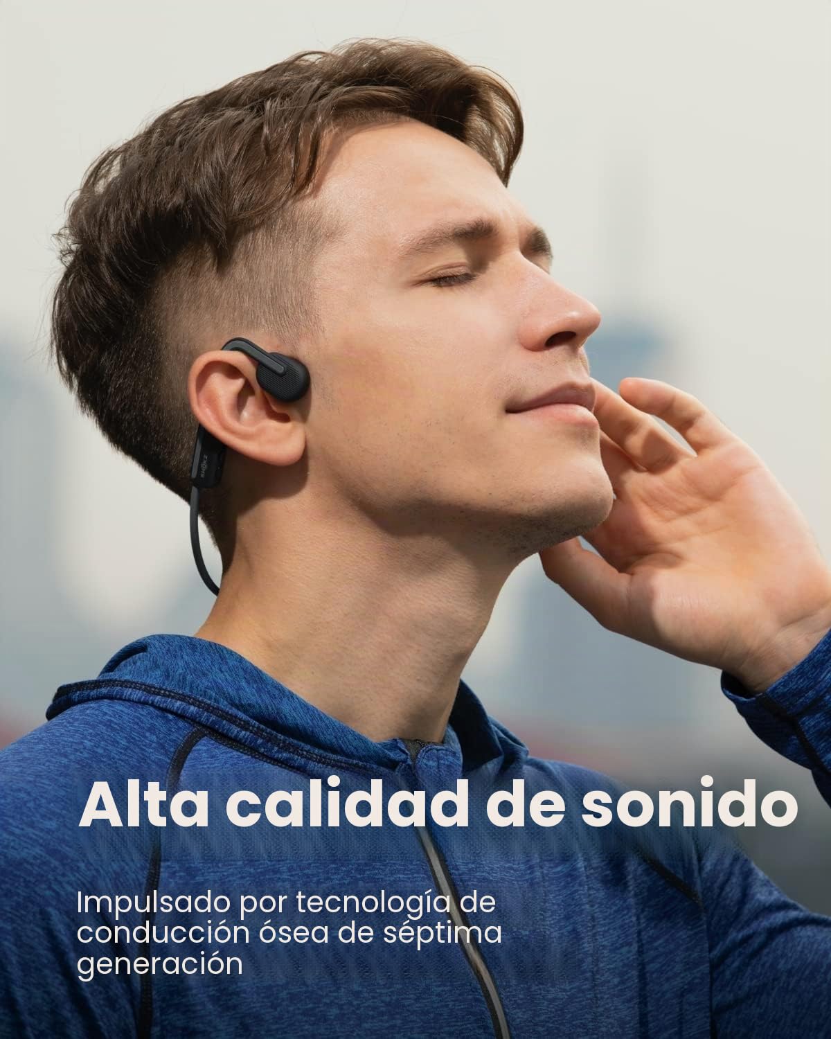 SHOKZ MSI OpenMove - Auriculares de conducción ósea para Deportes (Gris Pizarra)