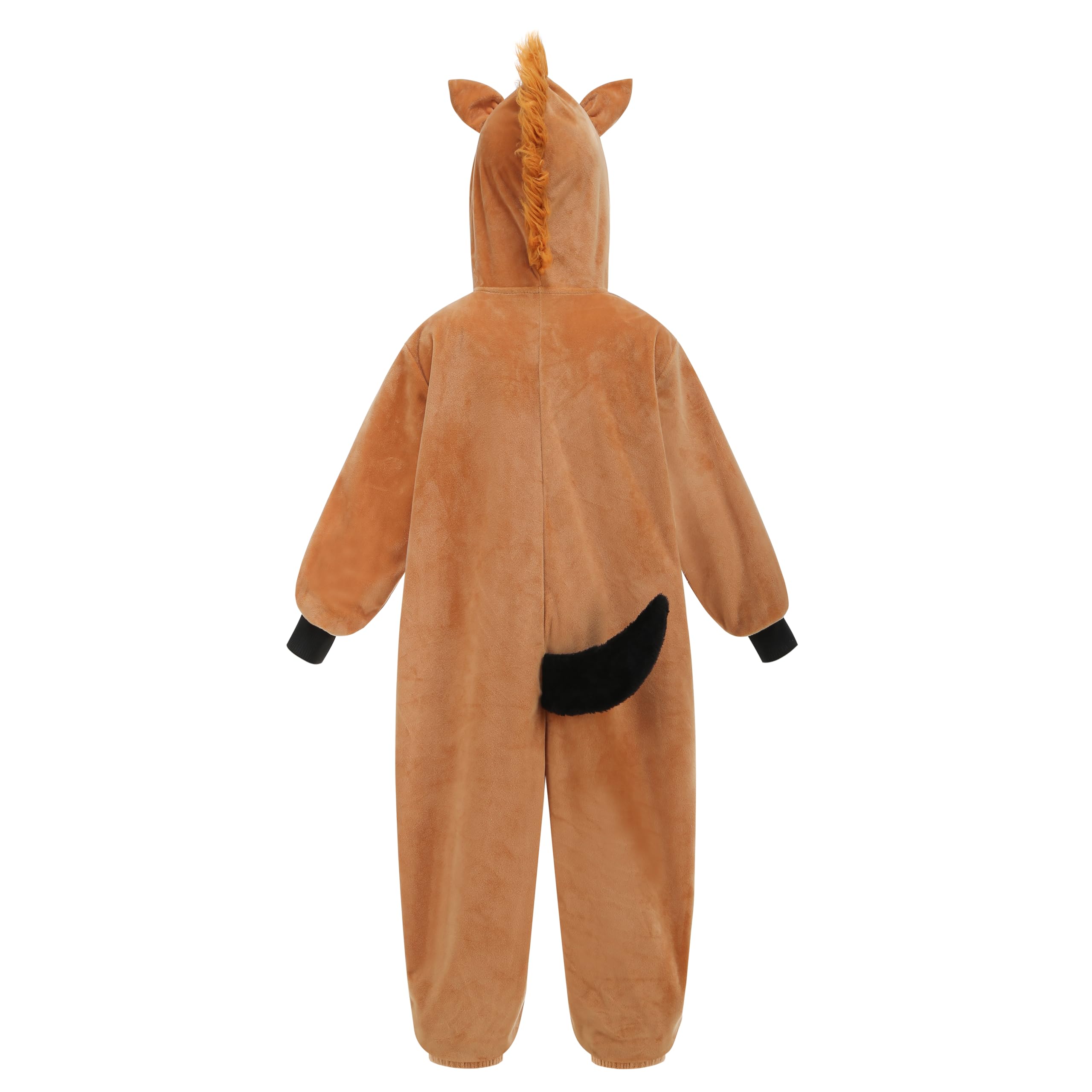 DELIVESS Kids Animal Onesie Animal Costume Kids World Book Day Halloween Costume 3-6 Years (Pony, S), S/110CM - Image 3