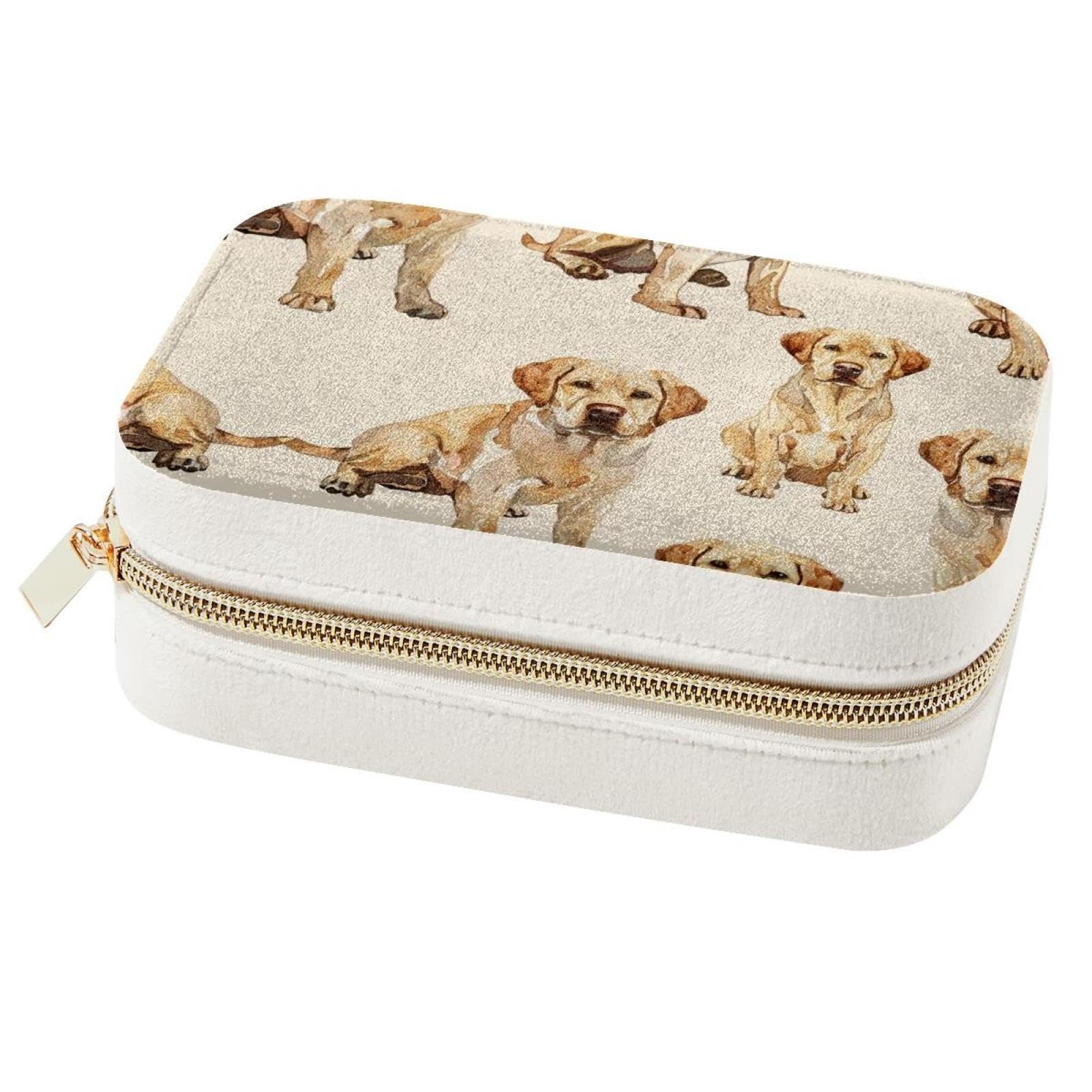 Boîte à bijoux jaune anti-nœud - Rangement portable de voyage pour bagues