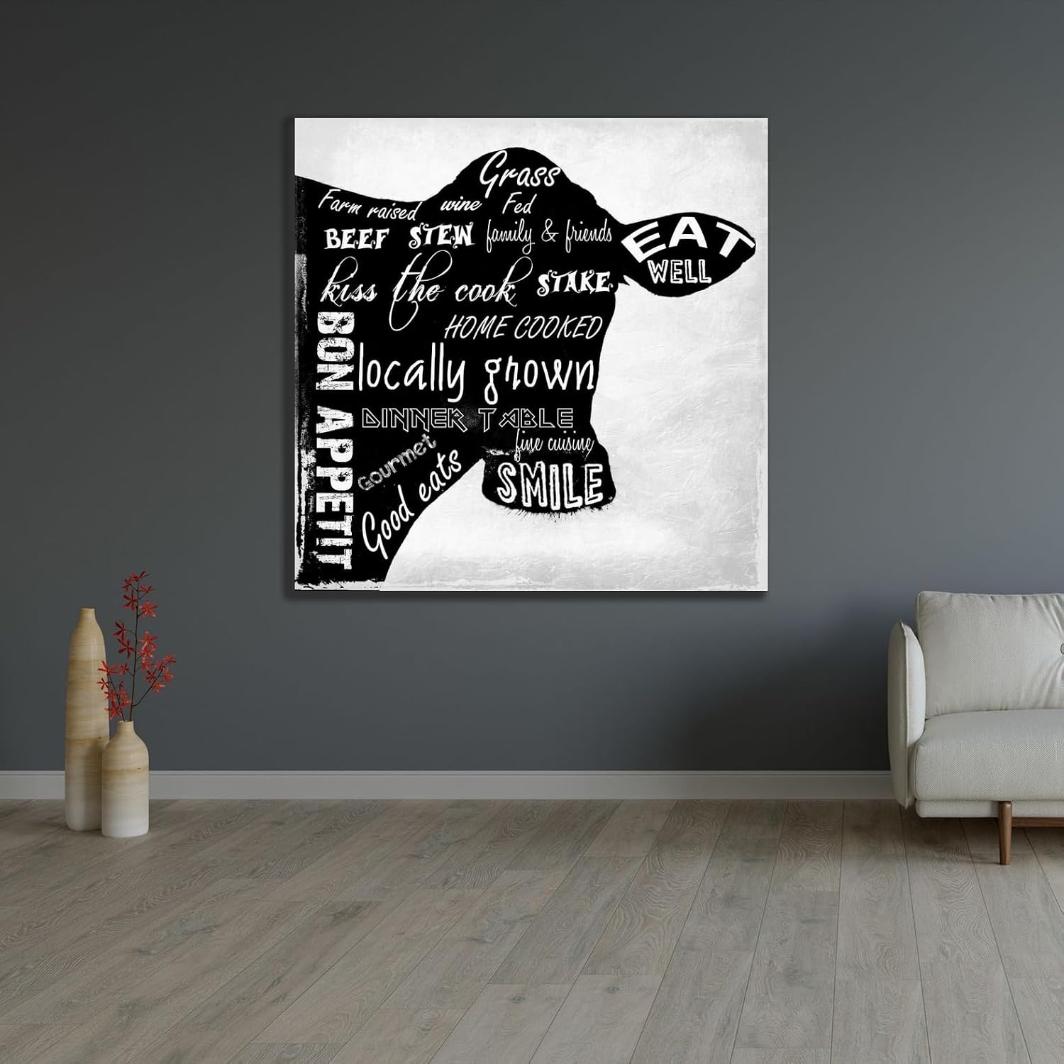 ArtDirect Cuisine Typography Custom Framed Art Print Giclee Print or Canvas Options with Various Sizes and Customization by Lewis, Sheldon