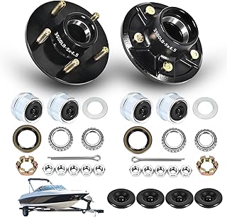 2 Sets 5-on-4.5 Heavy-Duty Idler Hub Kit for Tapered Spindle