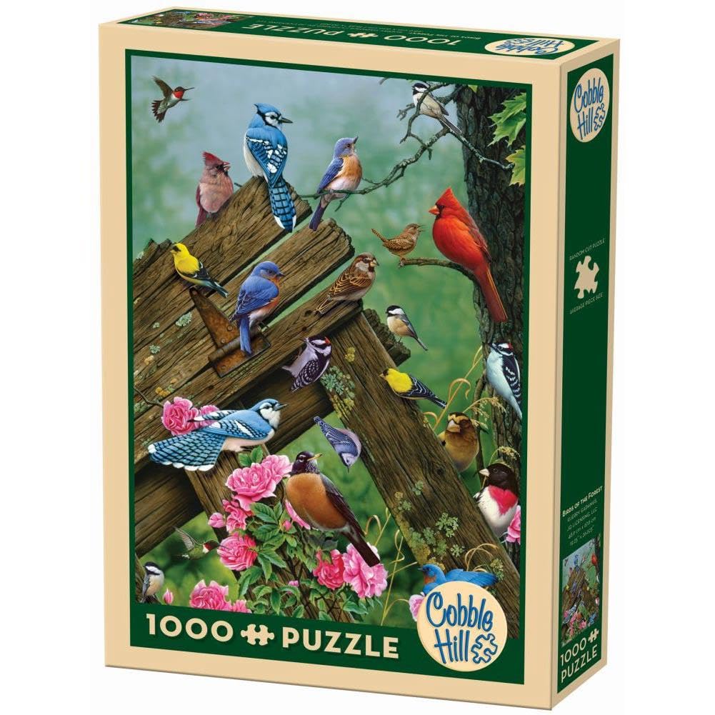 Cobble Hill 1000 Piece Puzzle - Birds of The Forest - Sample Poster Included