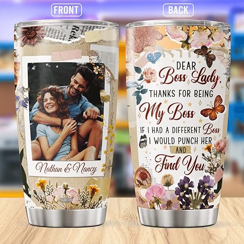 Miniatura 20 de CUBICER Vasos de café personalizados con tapa, fotos personalizadas, taza de acero inoxidable, citas con nombre personalizado, tazas aisladas