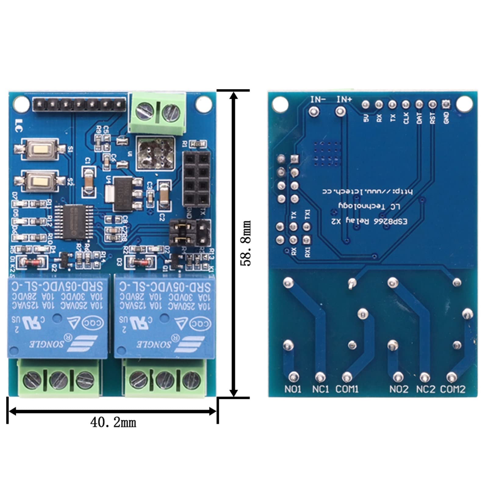 5V ESP8266 ESP-01 Modulo relè WiFi a 1 Canale ESP-01S Modulo relè a 2 Vie for IOT Smart Home, Casa Intelligente Interruttore di Controllo Remoto App del Telefono(1 Way)
