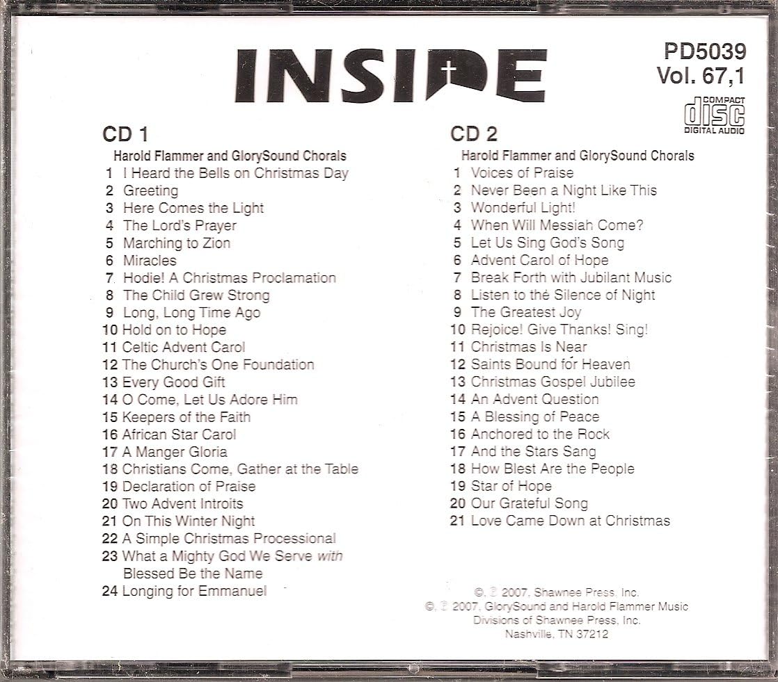 INSIDE No. 86 Vol. 67,1 (4 CD set) Harold Flammer and GlorySound Chorals