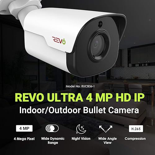 Miniatura 8 de REVO America Ultra HD 8 Ch. 2TB HDD IP NVR Video Surveillance System, 6 x 4MP IP Bullet Security Cameras - Remote Access via Smart Phone, Tablet, PC