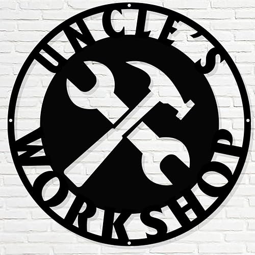 Miniatura 27 de Letrero de Metal Personalizado para Papá de Taller - Placa Personalizada con Nombre de Garaje - Decoración de Cueva de Hombre Mecánico - Arte de