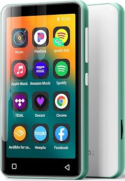 innioasis 16GB MP3 Player with Bluetooth and wifi, MP3 Player for Kids with Spotify, Spotify Kids, Pandora, Audible, 4.0 Touch Screen Music Player with Parental Controls, Up to 1TB(Green)