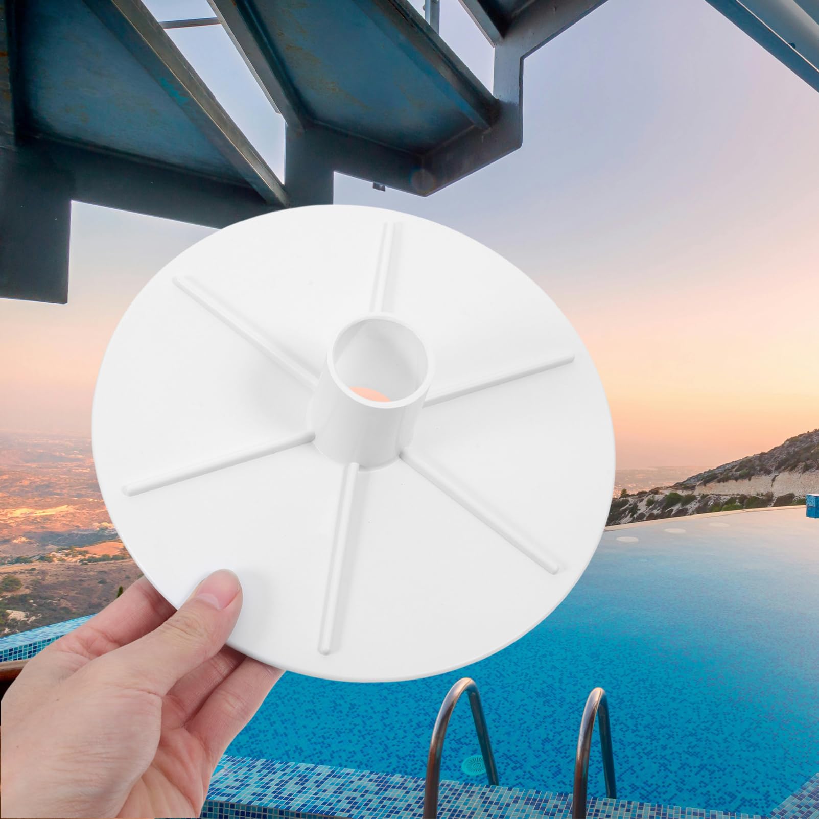 TOYANDONA 5 Pièces Plaque Adaptation pour Skimmer de Piscine Couvercle pour Aspirateur de Piscine Accessoire Compatible avec Skimmers Inground pour Entretien de