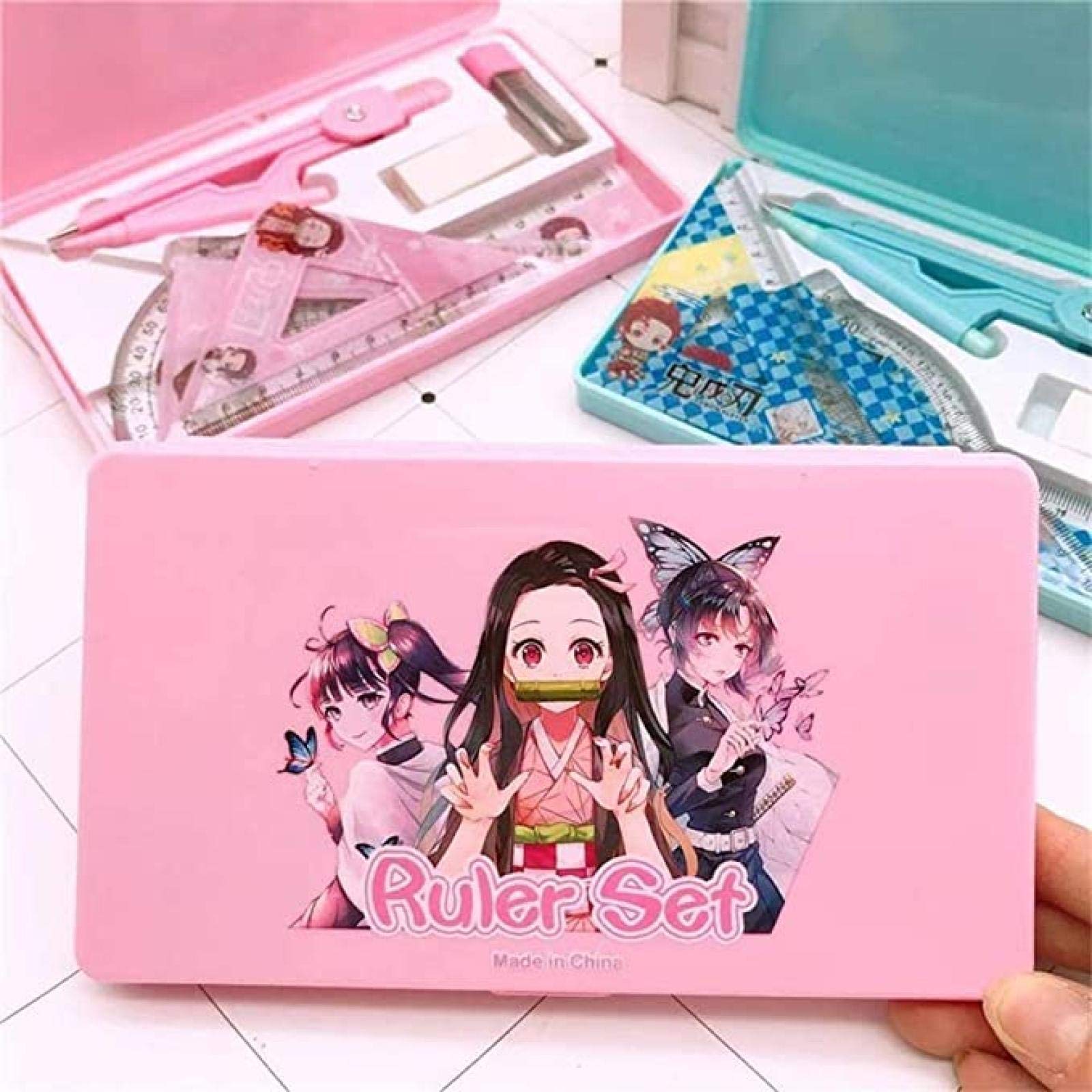 Amazon | 鬼滅の刃 文房具 定規 三角定規セット 消しゴム 小学生 Amazon | 鬼滅の刃 文房具 定規 三角定規セット 消しゴム 小学生