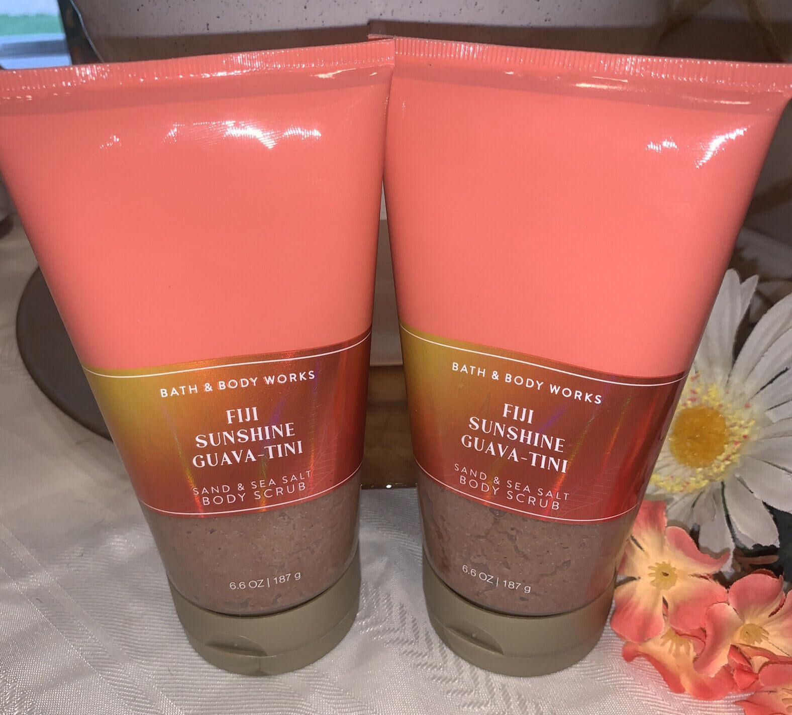 Fiji Sunshine Guava-Tini Sand & Sea Salt Body Scrub 6.6 oz Bath Body