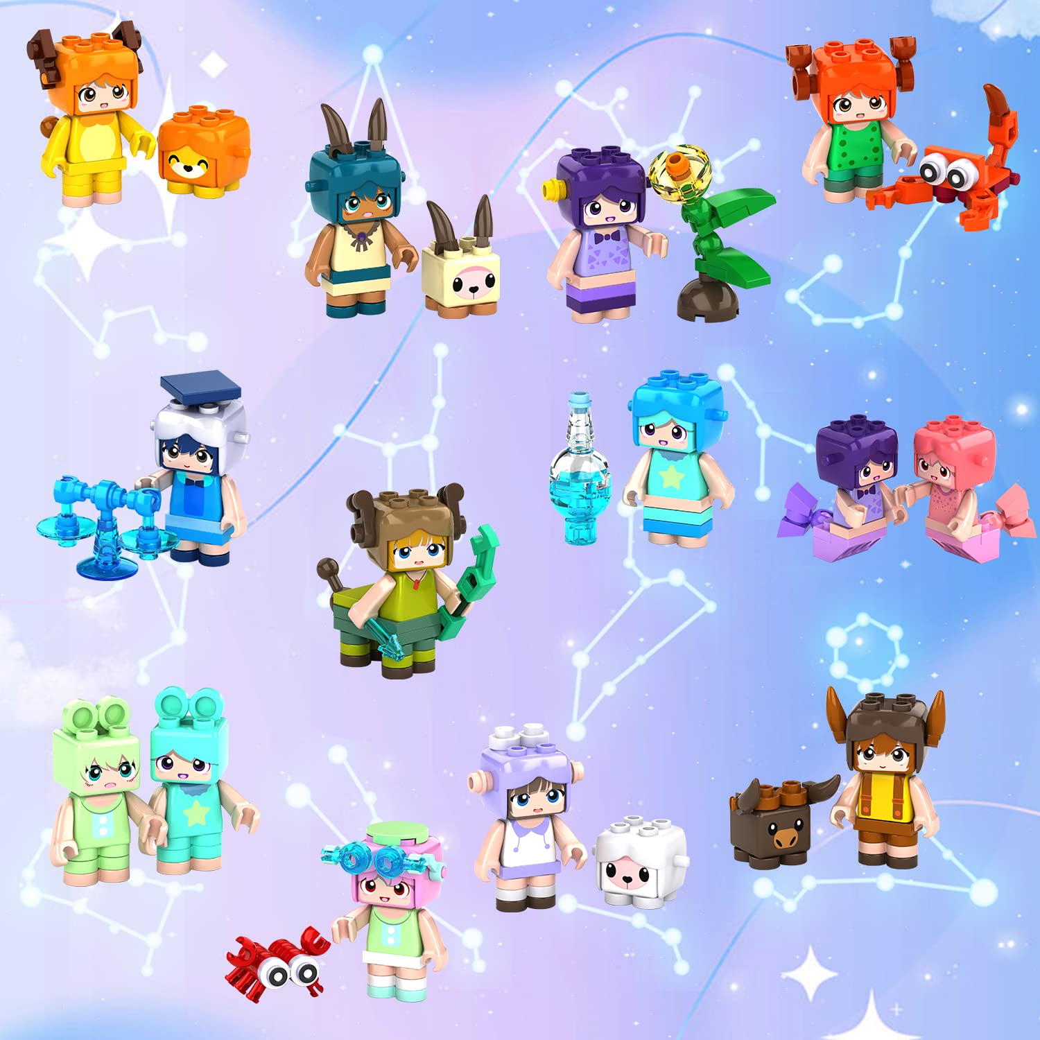 Amazon.co.jp: WinGift (ウィンギフト) 12イン1 12星座ブロックセット