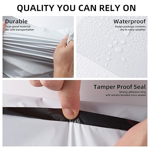 Miniatura 3 de KKBESTPACK 14.5x19 Sobres de envío de polietileno con autosellado (Paquete de 100)