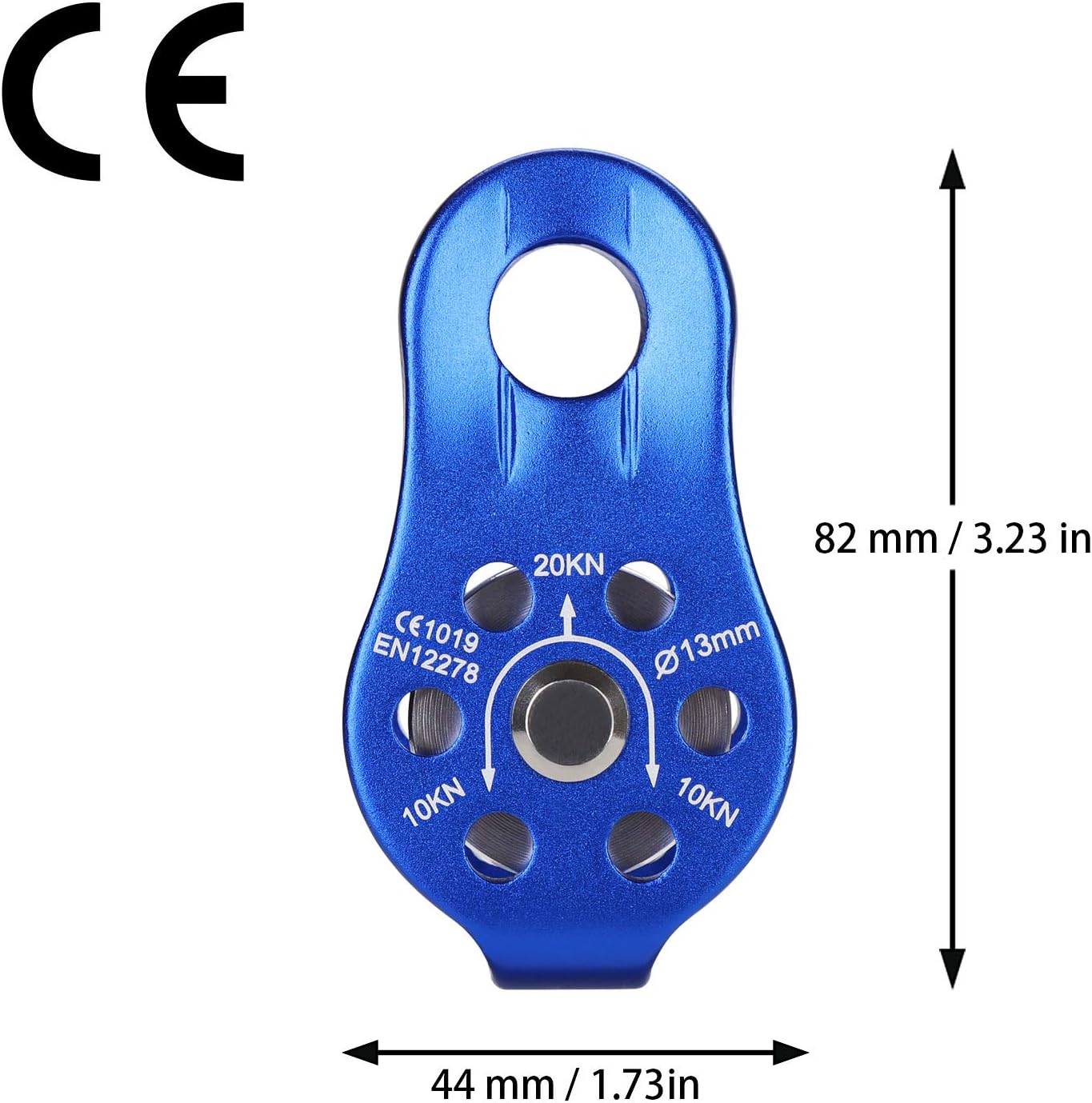 NAXEN 20kN Micro Pulley Climbing Pulley Aluminum Pulley Blue : Sports & Outdoors