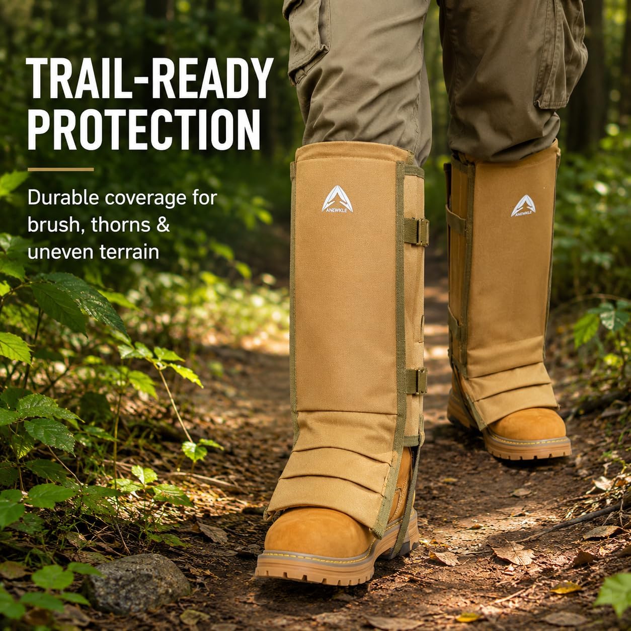 Snake Gaiters for Men&Women,Waterproof Snake Proof Leg Guards with PP Board Protection,1000D PVC Coated Anti-Snake Gaiters for Brush Clearing,Hunting,Hiking,Fishing&Farming