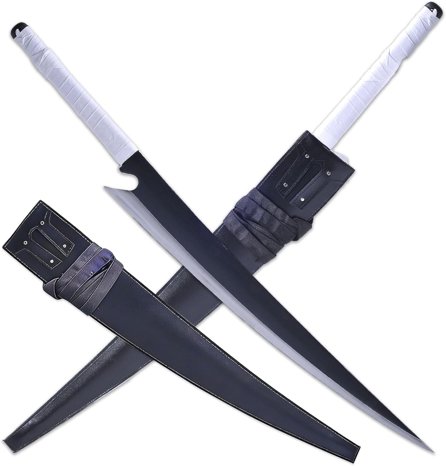 41-inch Ichigo Kurosaki Zanpakuto Cosplay Sword | Halloween & Anime Convention Theme Prop | Collector's Gift with Leather Scabbard