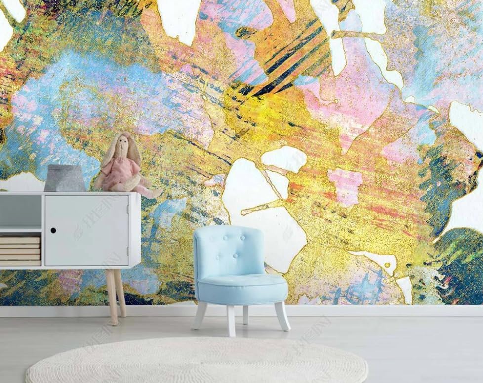 Papier peint intissé textures colorées 300x210 cm pour grand poster mural de salon