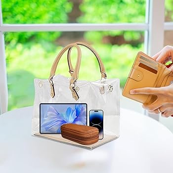 Brook + Bay Clear Tote Bag - Transparent Waterproof Bag For Concerts, Beach & Travel