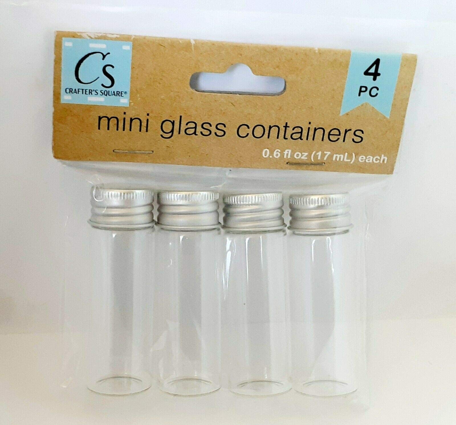 Amazon.com: Mini Glass Containers, 0.6 fl oz (17mL) Each, 4 pc, 2