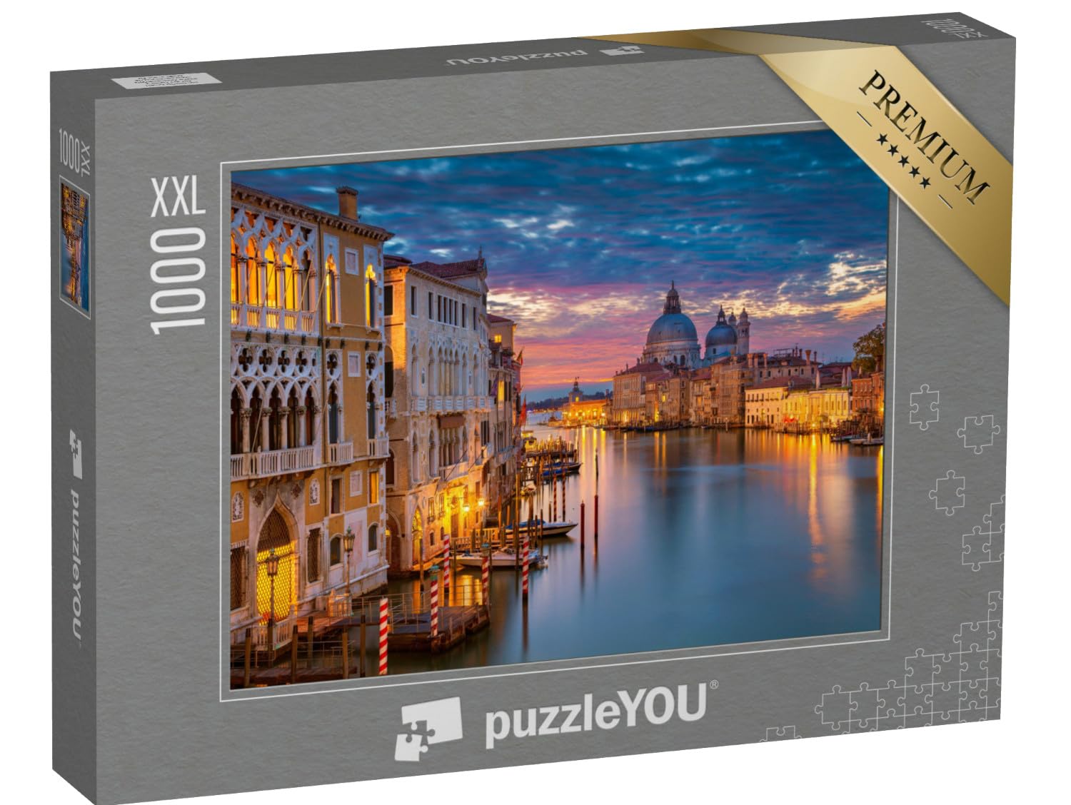 Puzzle 1000 Teile XXL „Ruhige Abendstimmung auf dem Canale Grande, Venedig, Italien“ – aus der Puzzle-Kollektion Italien, Venedig, Flüsse & Seen