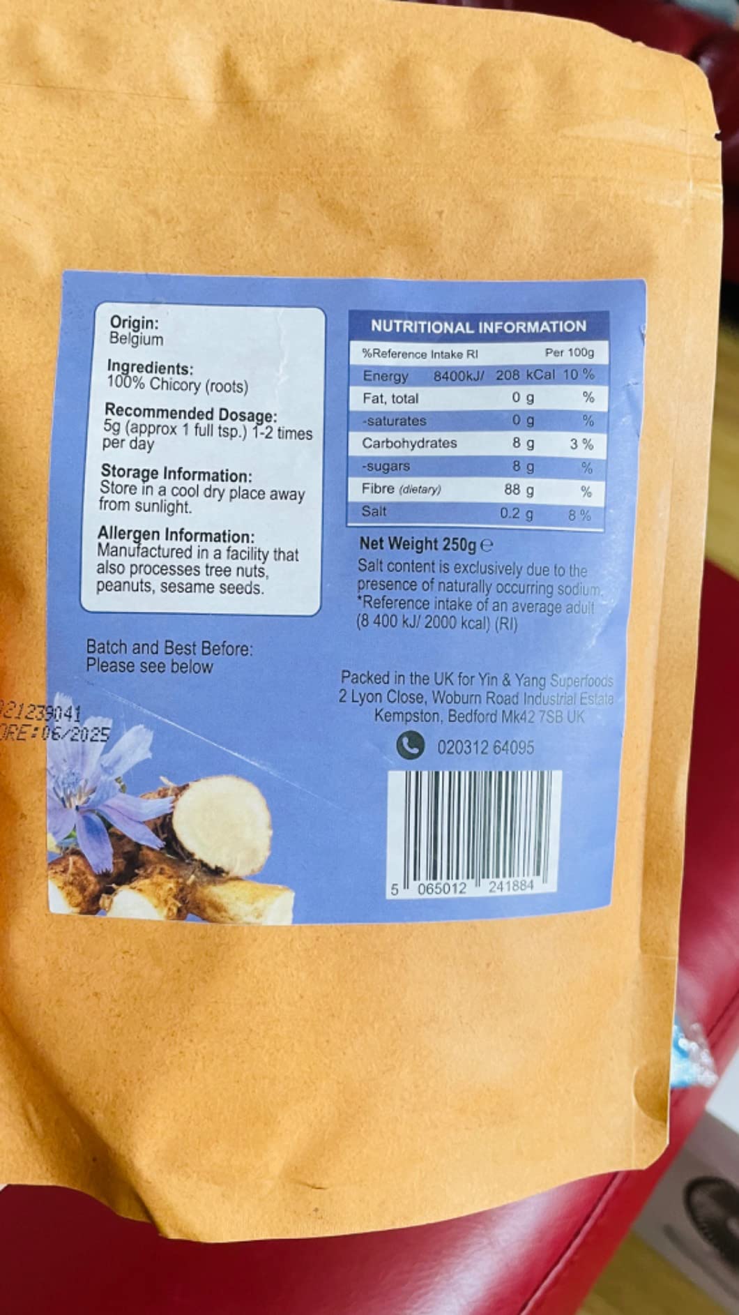 Premium Inulin Powder 1kg - Dietary Fibre From Togo