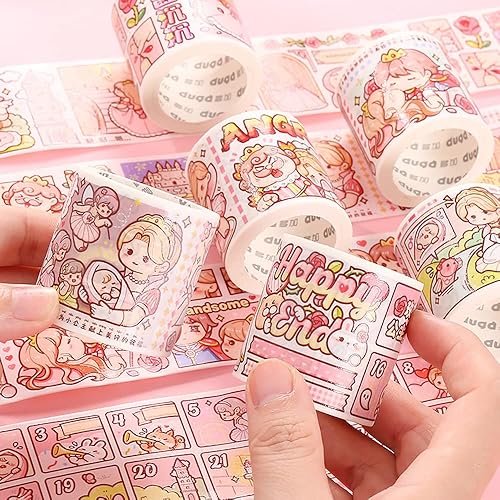 Miniatura 15 de Alideco - Cintas adhesivas decorativas pequeñas de mochi washi, ideales para suministros de diario, manualidades, álbum de recortes, bricolaje