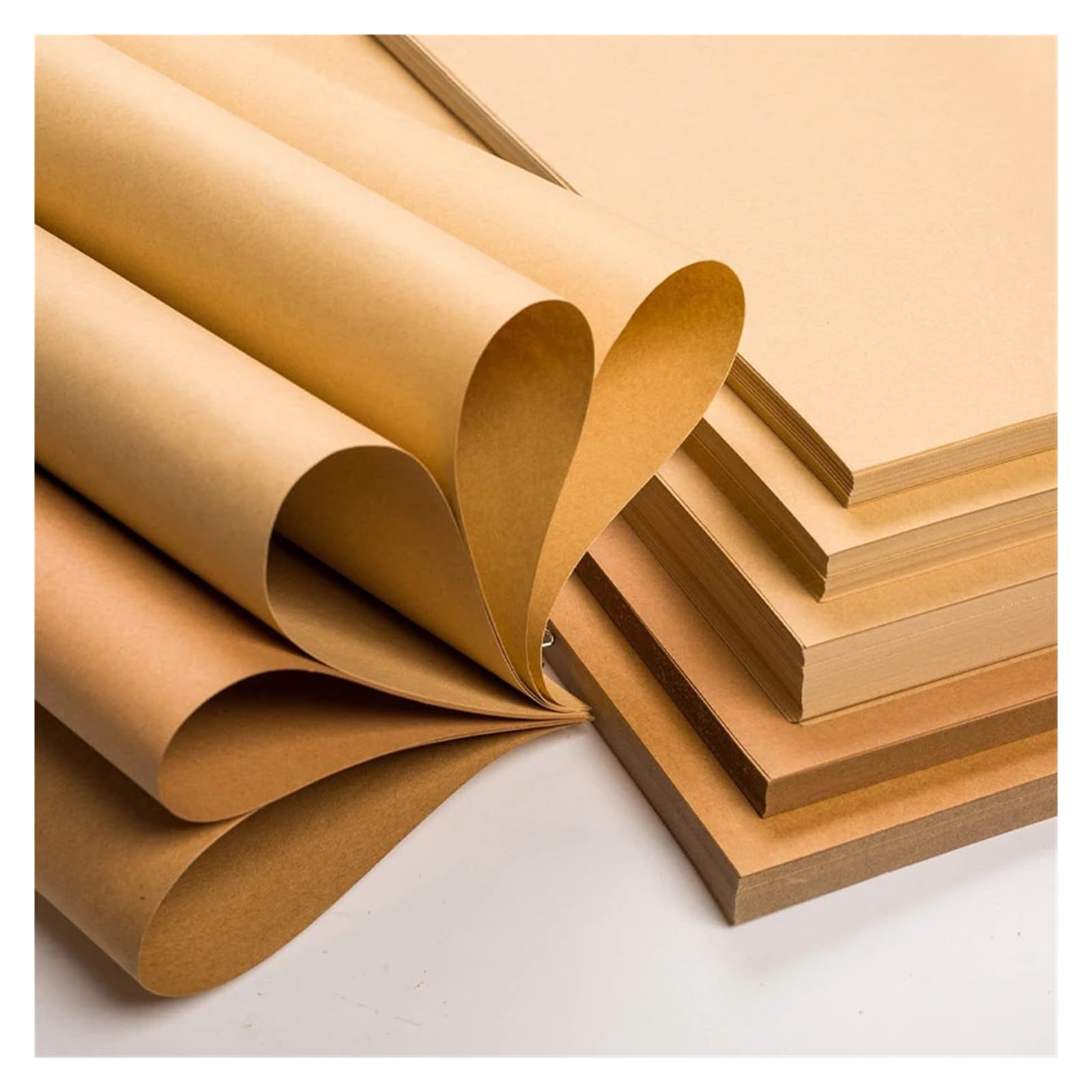 50 stücke A4 200g Karton Handgemachte Karte Papier Weiß/Schwarz/Braun Kraft for DIY Aquarell Handwerk paket Inkjet & Laser Drucker Für Drucken(Brown)