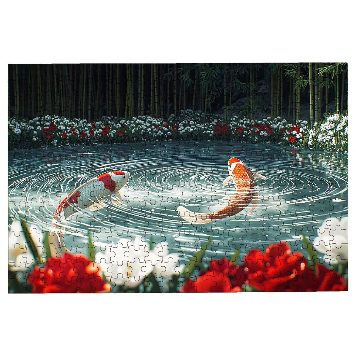 Puzzle 3000 sztuk kwiatów, łamigłówki wędkarskie dla dorosłych, drewniane puzzle kreatywna rozrywka, zabawa, klasyczne puzzle edukacyjne z wysokiej jakości opakowaniem Pomysł na prezent dla kobiet
