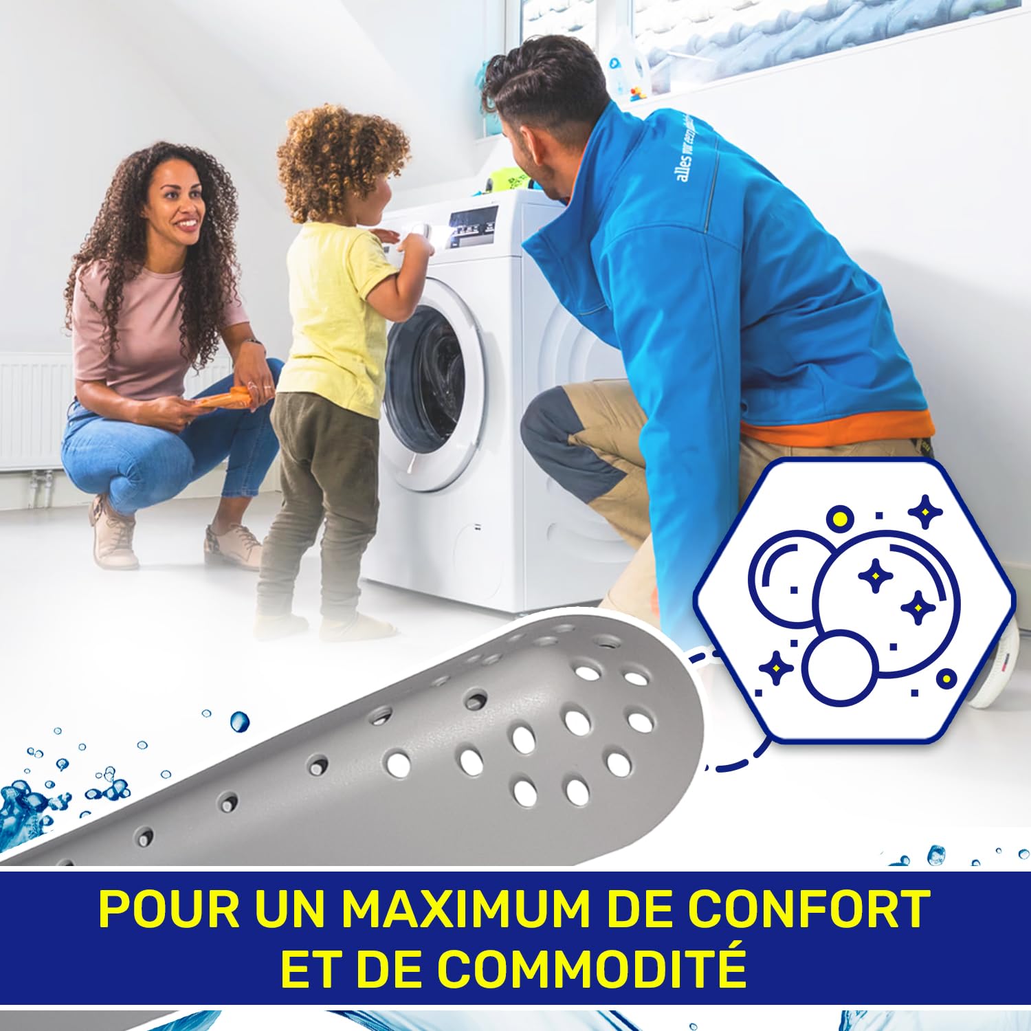 Aube De Tambour 41021913 Pour Lave Linge Candy, Hoover, Rosieres, Zerowatt , Dynamic Next, H- [...] - Accessoire Lavage