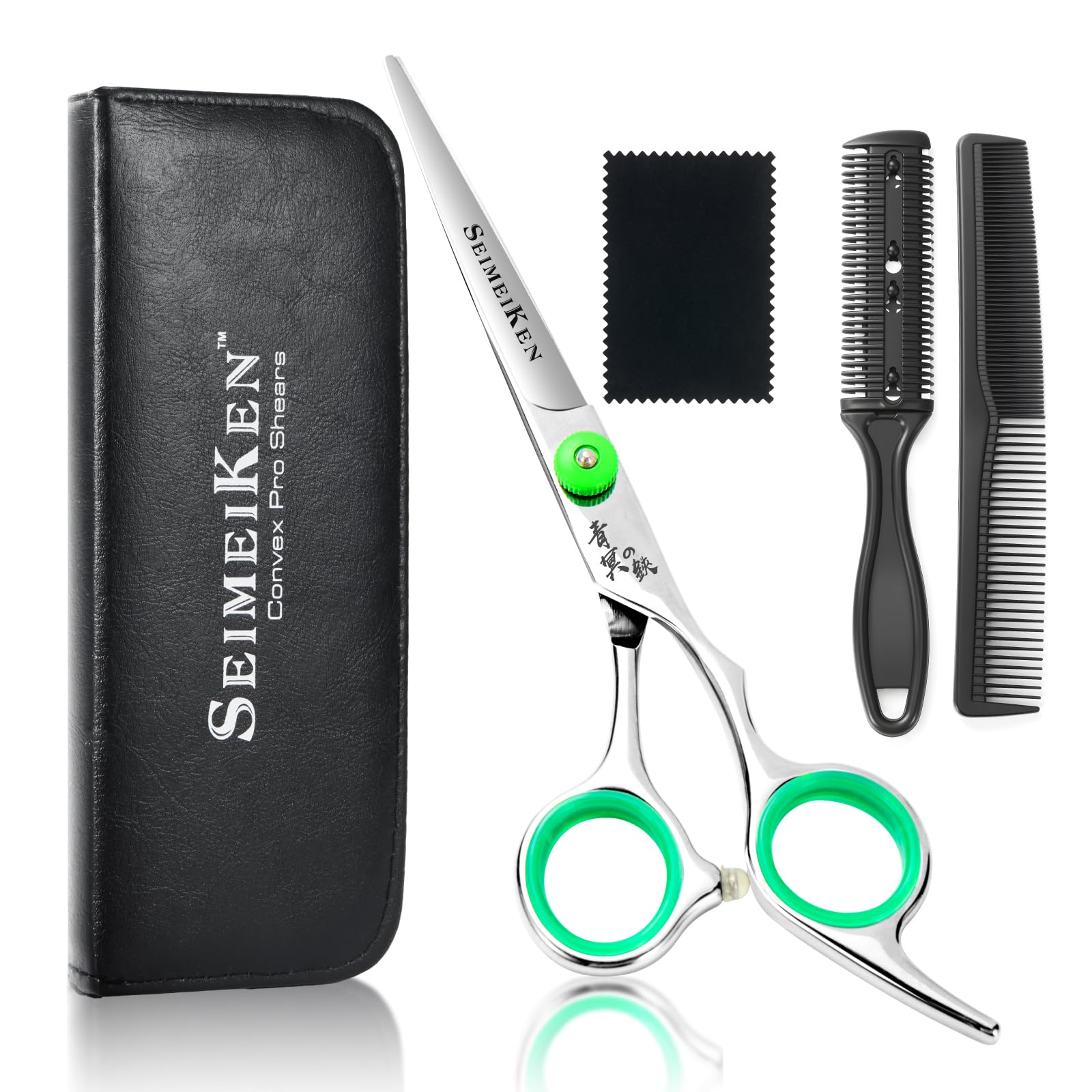 Hairdressing Scissors - Professional Hairdressing Scissors - High Quality Stainless Steel Hairdressing Scissors Set with Comb and Case - Hairdressing Scissors for Salon and Home Use 6 Inch-image-42