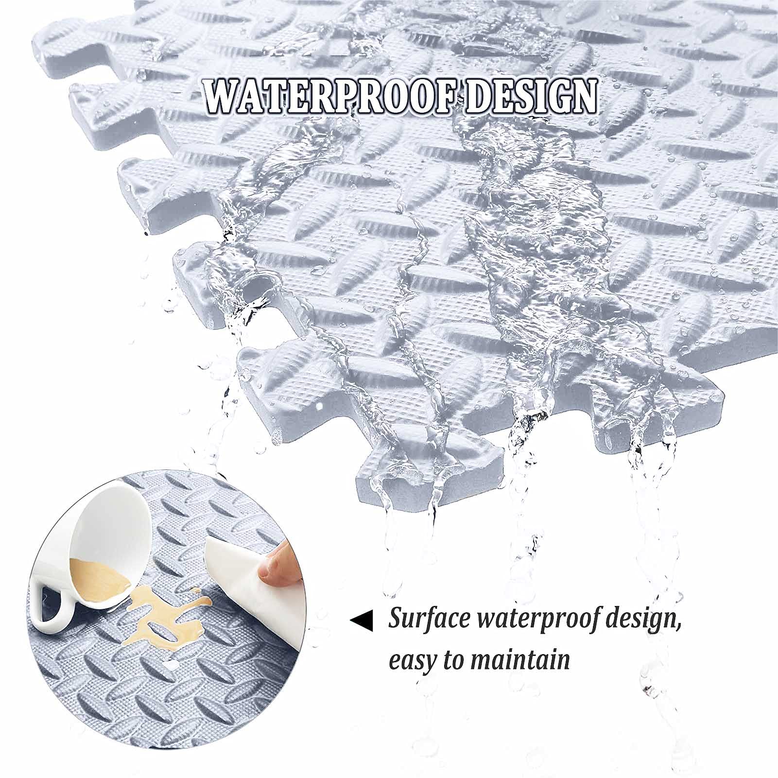 Alfombrillas antideslizantes de espuma gruesa para ejercicios de fitness en casa, gimnasio, equipo de entrenamiento, 6 piezas, alfombrillas protectoras entrelazadas de EVA para yoga, pilates, gimnasia