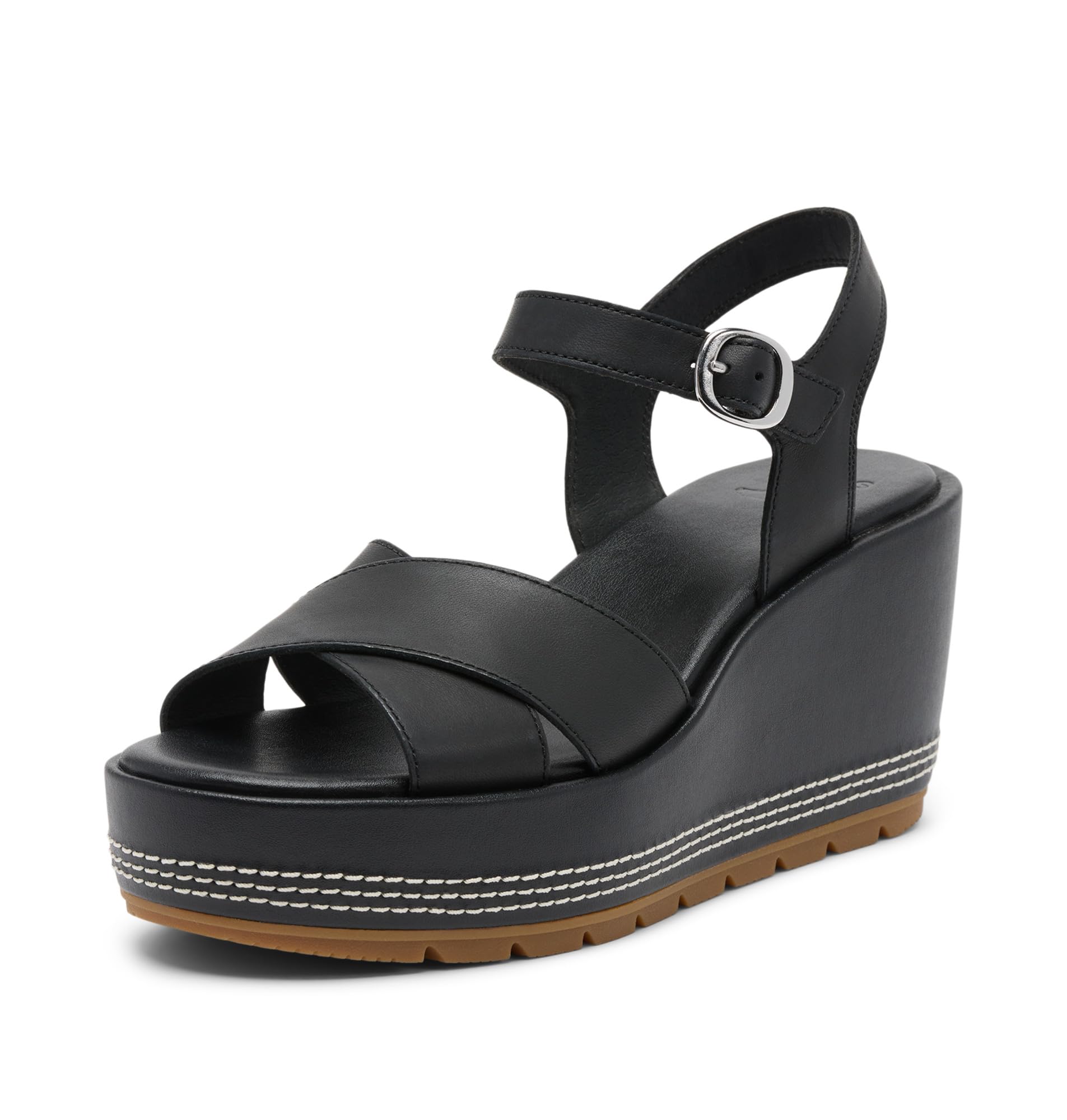 sorel Women's Sunpeak Wedge Ankle Strap, Iced Tea/Snow, 7.5 Regular-picture-2