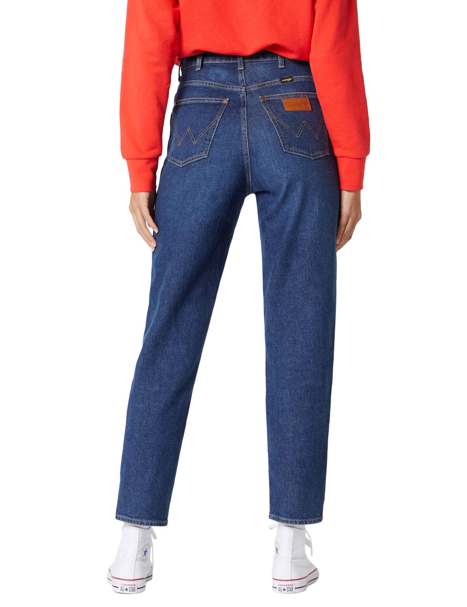 Wrangler - Mom Jeans, Jeans Straight Donna