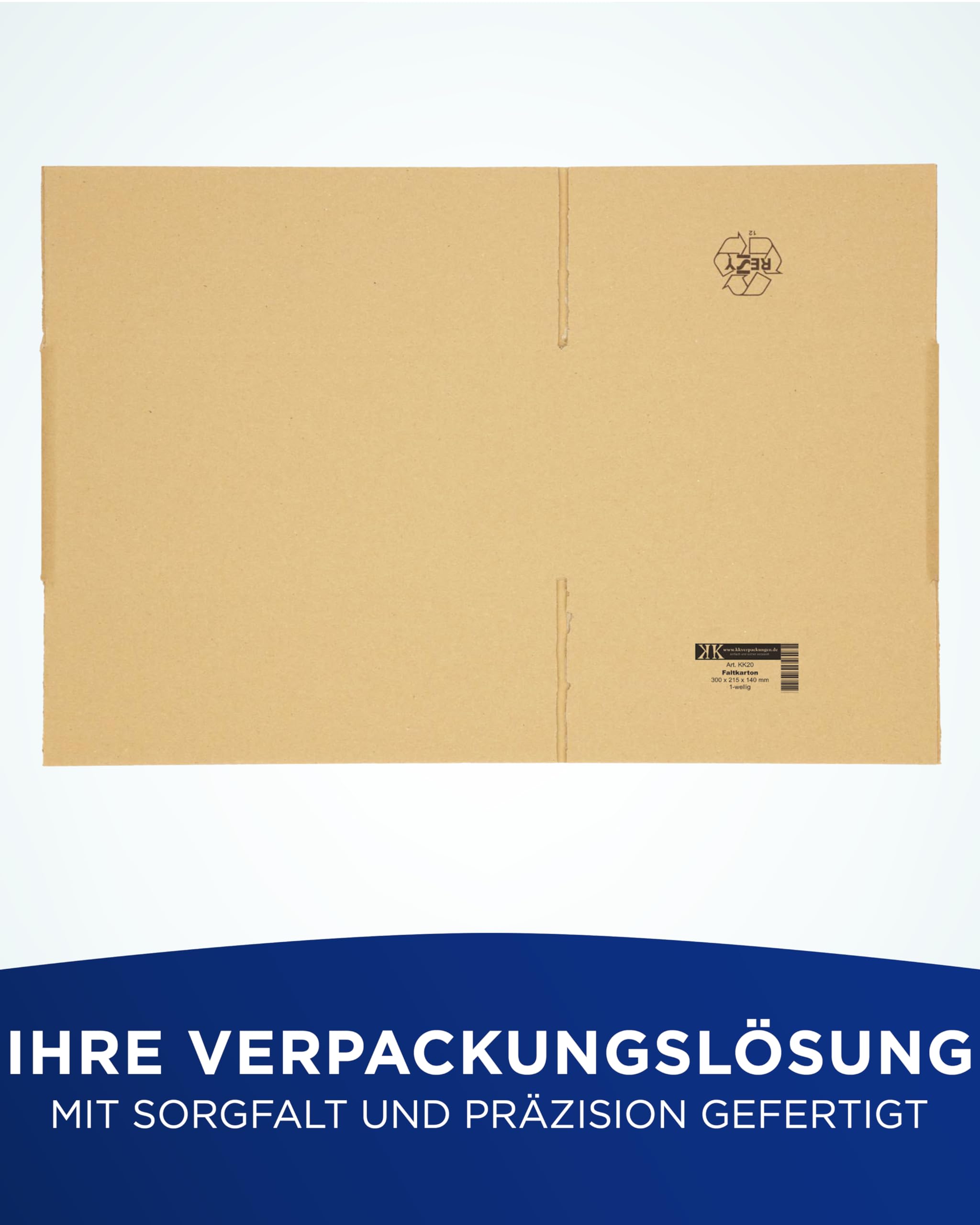 KK Verpackungen Versandkartons 300 x 215 x 140 mm Braun 1-wellig (Außenmaß 306 x 220 x 148 mm) | 200 Stück, Faltkartons Kartons für Versand als DHL Päckchen M DPD Hermes GLS Paketklasse S (KK20)