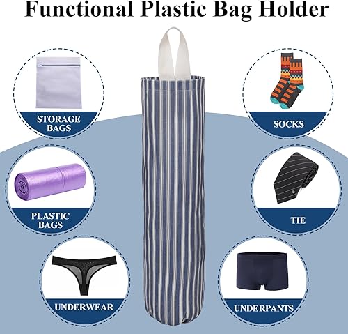 Miniatura 4 de TOGETRUE Soporte para bolsas de plástico, soporte para bolsa de comestibles, organizador de bolsas de basura reutilizable para decoración del hogar