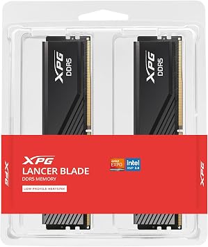 Kit Barrettes memoire 32Go (2x16Go) DIMM DDR5 Adata XPG Lancer Blade PC5-44800 (5600 MHz) (Noir), Black
